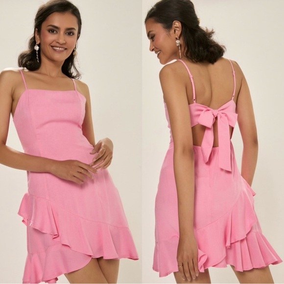 Francesca's Collections Dresses & Skirts - NWT Francesca's large Pink asymmetrical tie back Dress